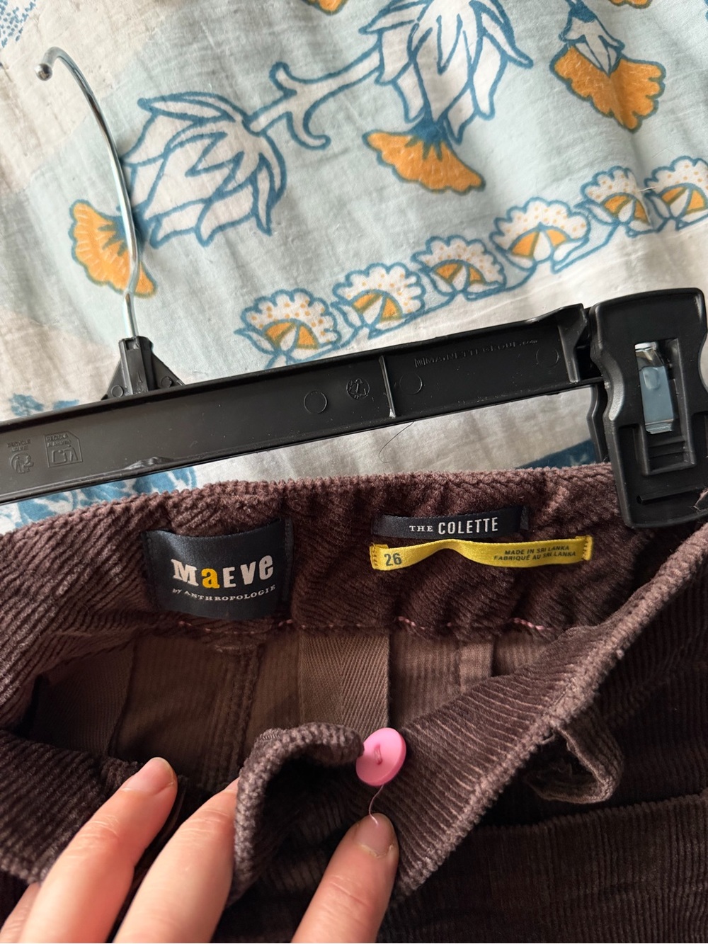 Maeve collete Dark Brown Corduroy Relaxed Jeans - Picture 4 of 4